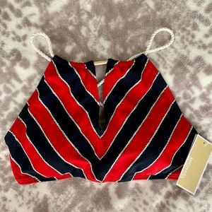 Michael Kors striped bikini top